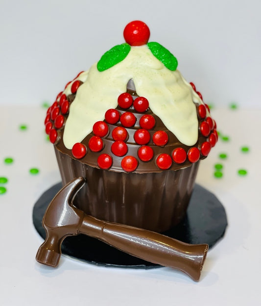 Giant Cupcake Christmas Pudding