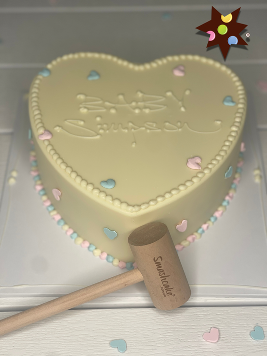 Gender Reveal Smashcake Heart/ Personalised