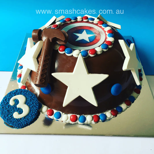 Captain America Smashcake