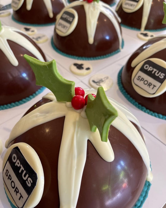 Branded Company Christmas Smashcakes with logos