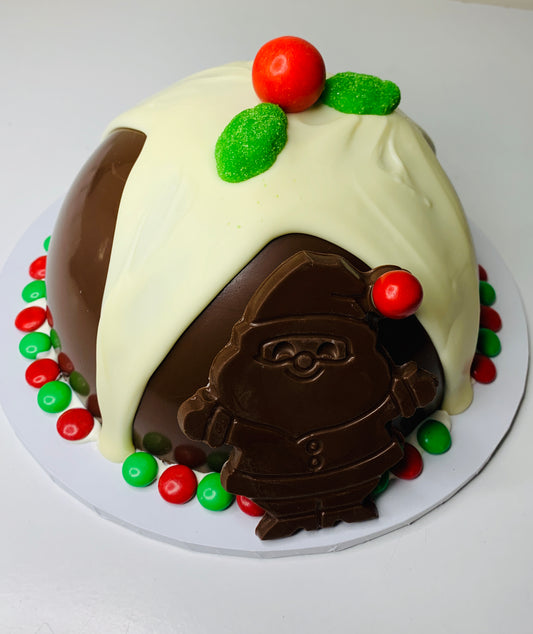Christmas Pudding with Santa