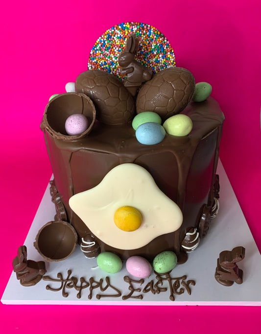 Splattered Egg Drip Smashcake