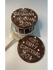 Personalised Hand-piped Christmas Smasshcake 